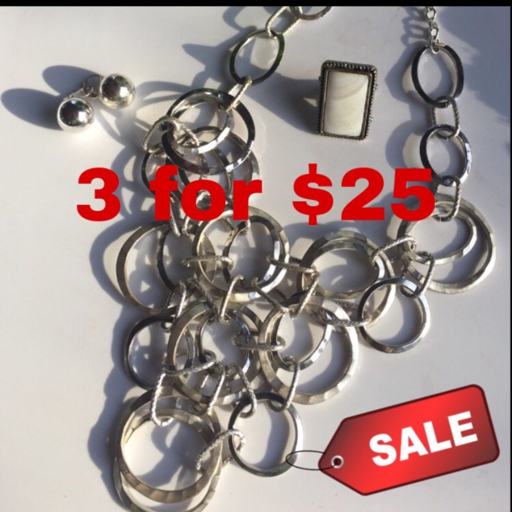 Silver Metal Chico's Necklace